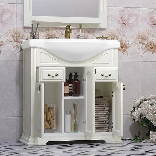 Тумба под умывальник напольная Opadiris Риспекто 80 слоновая кость 00-00006022