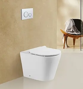 Унитаз приставной безободковый BelBagno Flay-R белый BB1003CBR, 4