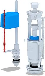 Комплект арматуры для бачка однорежимный ½&quot; пластик нижний Ани Пласт Эконом WC6550, 1