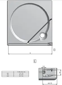 Душевое ограждение 1000мм прозрачное стекло Roltechnik Tower Line TBS/1000 746-1000000-00-02, 2