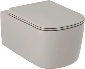 Унитаз подвесной безободковый Kludi Resa S светло-серый 27WCSETO2 Унитаз подвесной безободковый Kludi Resa S светло-серый 27WCSETO2, 1