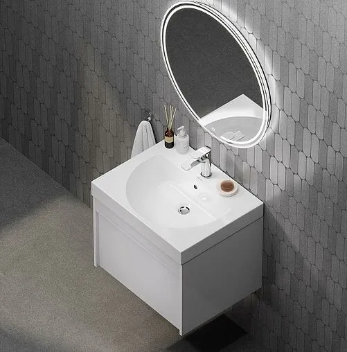 Тумба-умывальник подвесная Kerama Marazzi Modula 70 белая глянцевая MO.70.1+1\WHT+CU.wb.70