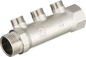 Коллектор распределительный проходной 3 отвода 1"в/н x ½"к Valtec VTc.500.N.0603 Коллектор распределительный проходной 3 отвода 1"в/н x ½"к Valtec VTc.500.N.0603, 4