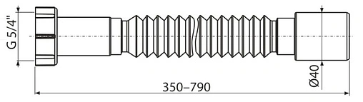Слив гофрированный AlcaPlast 1¼x40мм L=350-790мм A730
