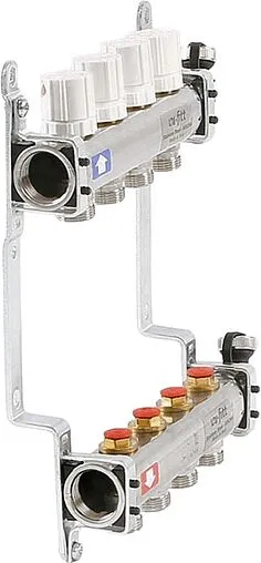 Группа коллекторная распределительная 4 отвода 1&quot;в/в x ¾&quot;ек Uni-fitt 451I4304