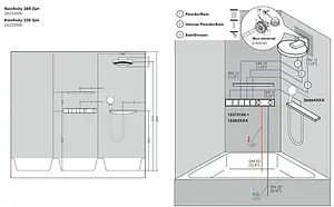 Лейка верхнего душа с настенным креплением Hansgrohe Rainfinity 360 3jet чёрный матовый 26234670 Лейка верхнего душа с настенным креплением Hansgrohe Rainfinity 360 3jet чёрный матовый 26234670, 3