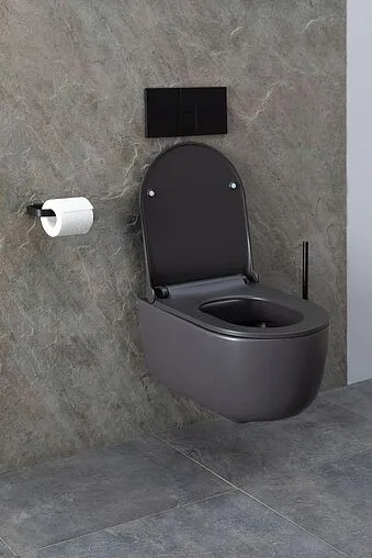 Унитаз подвесной безободковый Allen Brau Priority антрацит 4.31002.AN