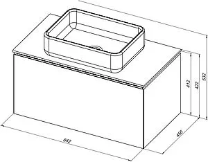 Тумба-умывальник подвесная Allen Brau Infinity 85 олива 1.21002.CGM+, 2