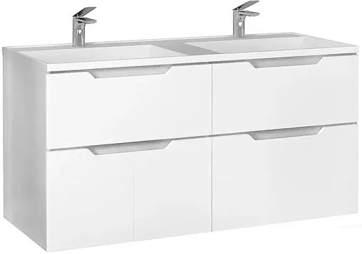 Тумба-умывальник подвесная Raval Wector 120 белый Wct.01.120/P/W/MD+4627173210218