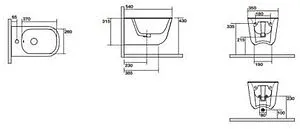 Биде подвесное Kerasan Tribeca Ferro matt 512589, 2