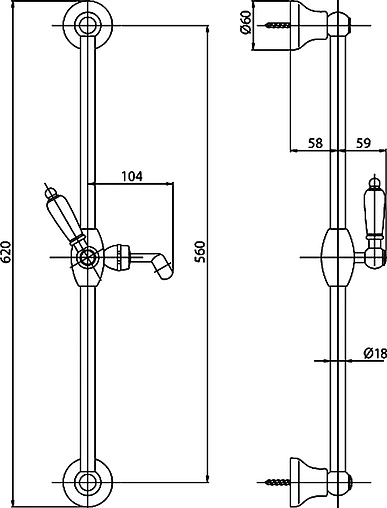 Душевая стойка Cezares Diamond хром DIAMOND-SD-01-Sw