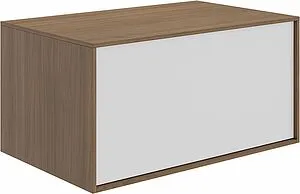 Тумба-умывальник Kerama Marazzi Atollo 80 белый матовый/дерево AT.80\WHT.M+, 1