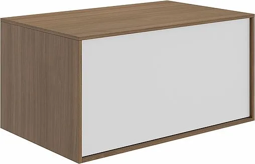 Тумба-умывальник Kerama Marazzi Atollo 80 белый матовый/дерево AT.80\WHT.M+