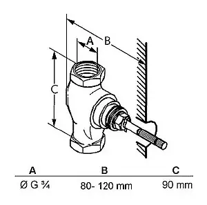 Скрытая часть запорного вентиля Kludi Ambienta 53811 Скрытая часть запорного вентиля Kludi Ambienta 53811, 2
