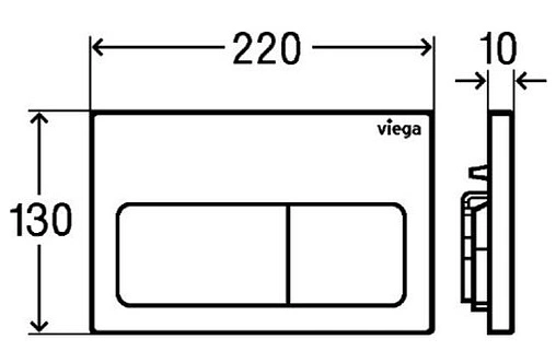 Инсталляция для подвесного унитаза Set 3 в 1 Viega Prevista Dry 8524.12 792848 с кнопкой хром глянцевый