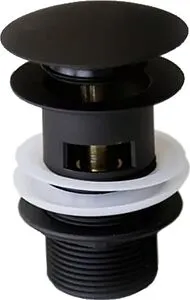 Выпуск автоматический для раковины с переливом Toni Arti чёрный матовый TA-A43-0BL Выпуск автоматический для раковины с переливом Toni Arti чёрный матовый TA-A43-0BL, 1