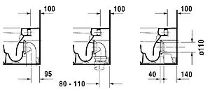 Унитаз приставной Duravit DuraStyle белый 2150090000 Унитаз приставной Duravit DuraStyle белый 2150090000, 3