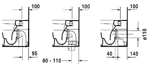 Унитаз приставной Duravit DuraStyle белый 2150090000