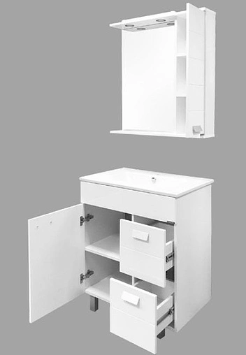 Тумба-умывальник напольная Comforty Модена 75 белый