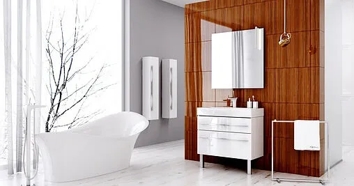 Шкаф-пенал подвесной Aqwella Milan 35 белый Mil.05.35/W