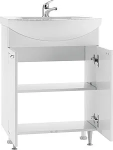 Тумба-умывальник напольная Айсберг Классик 65 белый DA1134T+Вн МуБ07, 3