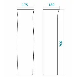 Пьедестал Santek Анимо белый 1WH110587 Пьедестал Santek Анимо белый 1WH110587, 2