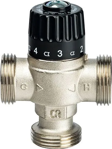 Трехходовой термостатический смесительный клапан 1&quot; +30...+65°С Kvs 1.8 Stout SVM-0025-186525