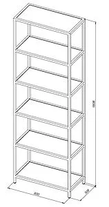 Стеллаж Allen Brau Liberty чёрный браш 1.33006.BB, 2