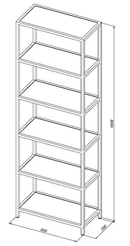 Стеллаж Allen Brau Liberty чёрный браш 1.33006.BB