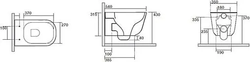 Унитаз подвесной безободковый Kerasan Tribeca Borgogna matt 511475