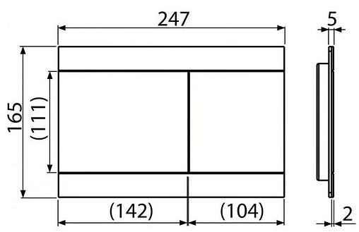 Клавиша смыва для унитаза AlcaPlast FLAT FUN-BRASS латунь Клавиша смыва для унитаза AlcaPlast FLAT FUN-BRASS латунь