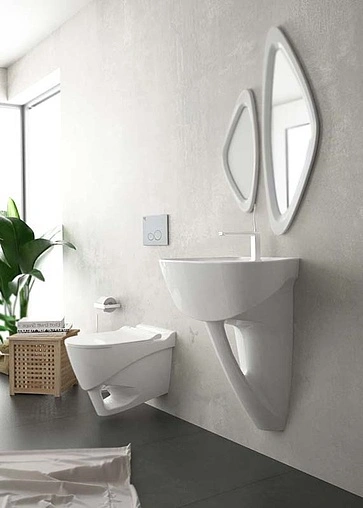 Унитаз подвесной безободковый с функцией биде Bien Organic белый OGKA052N1VP1W3000