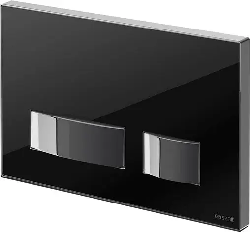 Клавиша смыва для унитаза Cersanit Movi 60184 кнопки/хром глянцевый, cтекло/черный Клавиша смыва для унитаза Cersanit Movi 60184 кнопки/хром глянцевый, cтекло/черный
