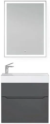 Тумба-умывальник подвесная Raval Brik 65 антрацит Brk.01.65/P/A/RL+17065-KL