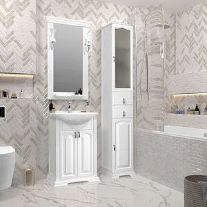 Тумба-умывальник напольная Opadiris Риспекто 55 белый матовый 00-00007072+4620008199344, 5