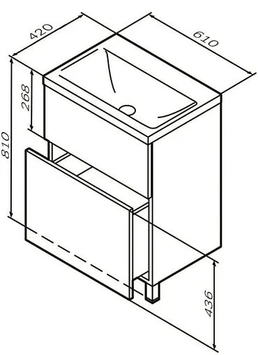 Тумба под умывальник напольная Am.Pm Gem 60 графит матовый M90FSX06022GM32 Тумба под умывальник напольная Am.Pm Gem 60 графит матовый M90FSX06022GM32