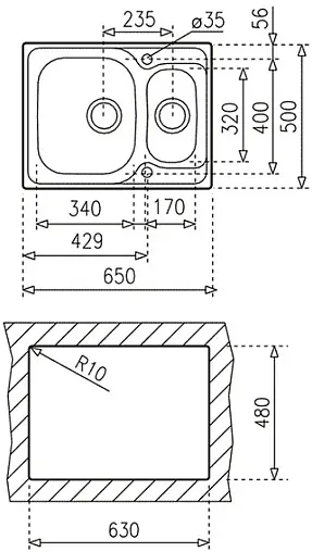Мойка кухонная Teka Universe 60 T-XP 1½ B Polished нержавеющая сталь полированная 115070001