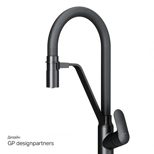 Смеситель для кухни с подключением к фильтру Am.Pm Like чёрный матовый F8007822