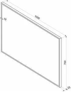 Зеркало с подсветкой Continent Sting Black Led 100x70 чёрный ЗЛП104, 2
