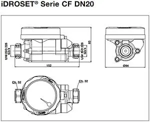Балансировочный клапан ¾"нг х ¾"нг Kvs 1.7 Watts iDROSET CF DN20 10082642 Балансировочный клапан ¾"нг х ¾"нг Kvs 1.7 Watts iDROSET CF DN20 10082642, 2