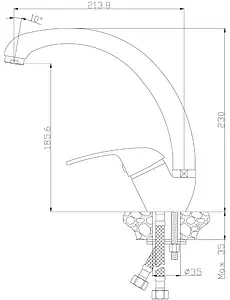 Смеситель для кухни Rossinka хром Y40-23 Смеситель для кухни Rossinka хром Y40-23, 2