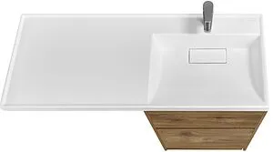 Тумба-умывальник напольная над стиральной машиной Aquaton Лондри 120 R дуб рустикальный 1A2669K1LHDR0+, 4