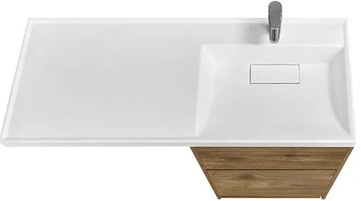 Тумба-умывальник напольная над стиральной машиной Aquaton Лондри 120 R дуб рустикальный 1A2669K1LHDR0+