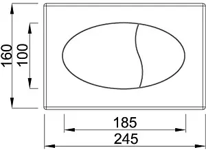Клавиша смыва для унитаза Styron STY-801-1 белый глянцевый Клавиша смыва для унитаза Styron STY-801-1 белый глянцевый, 2