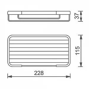 Полка Aquanet хром 8013 Полка Aquanet хром 8013, 2