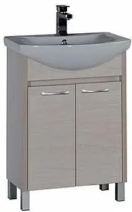 Тумба-умывальник напольная Aquanet Донна 60 дуб белый 00169041+00168863, 5