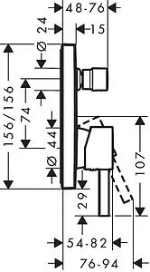 Смеситель для ванны скрытого монтажа Hansgrohe Finoris белый матовый 76415700 Смеситель для ванны скрытого монтажа Hansgrohe Finoris белый матовый 76415700, 2