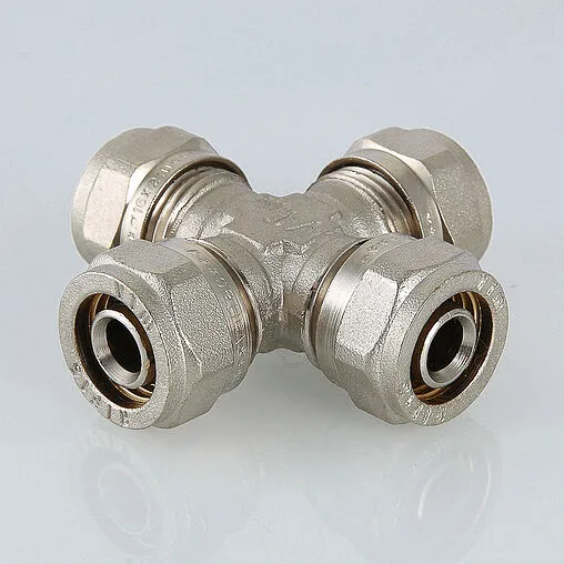 Крестовина компрессионная редукционная 20мм x 16мм x 20мм x 16мм Valtec VTm.341.N.201620