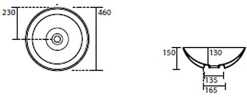 Раковина Kerasan Ciotola 46 белый матовый 430330