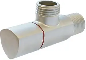 Кран шаровый угловой ½"н x ½"н сатин Schlosser 606000020 Кран шаровый угловой ½"н x ½"н сатин Schlosser 606000020, 1